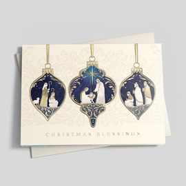 Bethlehem Ornaments Christmas Card