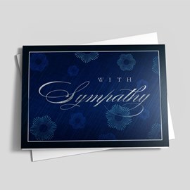 Bordered Blue Floral Sympathy