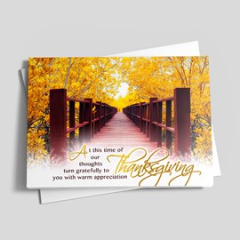 Yellow Bridge Thanksgiving Card