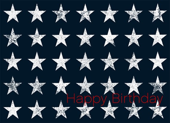 Blue with White Stars Birthday