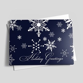 Navy Snowflake Greetings