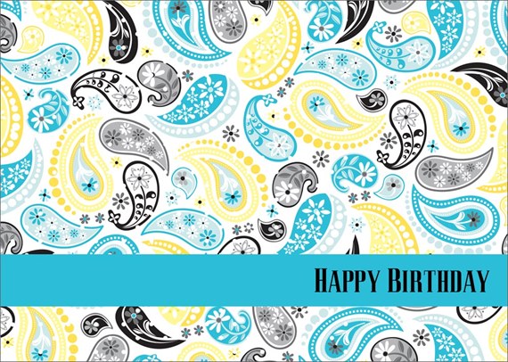 Chic Paisley Happy Birthday