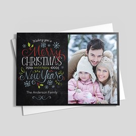 Chalkboard Script Photo Card