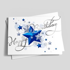 Big Blue Birthday Star