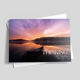 Twilight Lake Sympathy Card