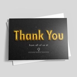 At Night Thank You Card