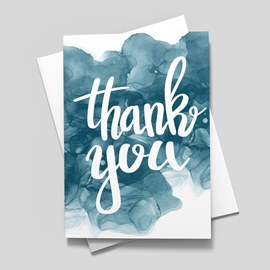 Blue Smoke Thank You Card