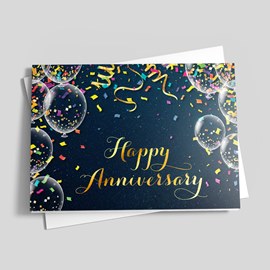 Bubble Balloons Anniversary Card