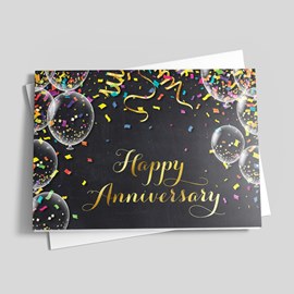 Balloon Burst Anniversary Card