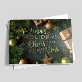 Cheerful Setting Holiday Card