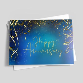 Midnight Gold Anniversary Card