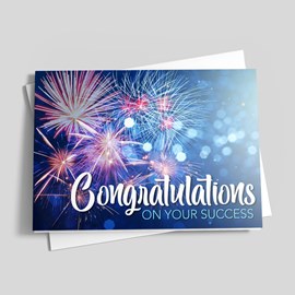 Fireworks Display Congrats Card