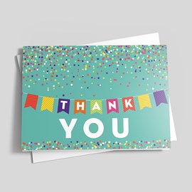 Colorful Confetti Thank You Card