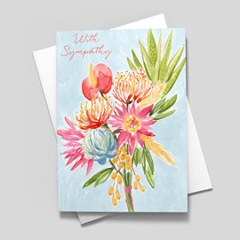 Flower Bouquet Sympathy Card