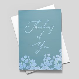 Flora Blue Thinking of You Card