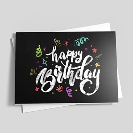 Chic Confetti Birthday Card