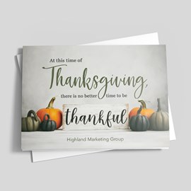 Pumpkin Poise Thanksgiving Card