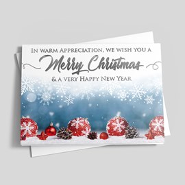 Holiday Ornaments Christmas Card