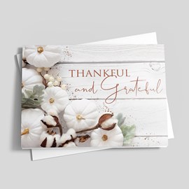 White Gourds Thanksgiving Card