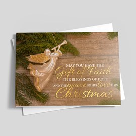 Angel's Trumpet Christmas Card