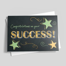 Big Stars Congratulations Card